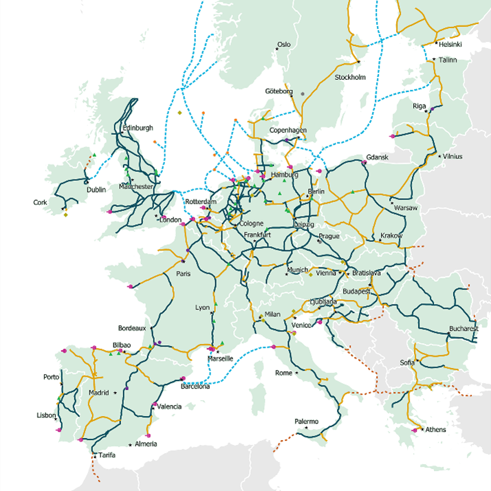 European Hydrogen Backbone in 2040